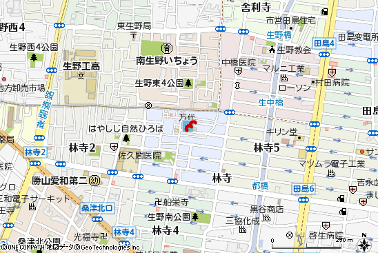 田島店付近の地図